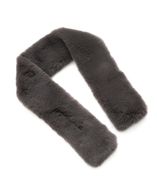 osharewalker（オシャレウォーカー）の「『フェイクファーミニティペット』（マフラー・レディース・モカ/パープル/ライトグレー/チャコール・FREE）」の5枚目の写真