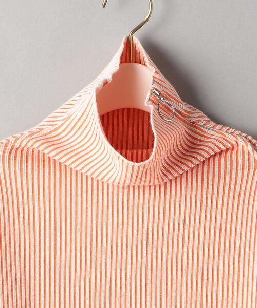 PHEENY（フィーニー）の「＜PHEENY＞ストライプ ハイネック プルオーバー Ψ（ニット/セーター・レディース・オレンジ・FREE）」の3枚目の写真