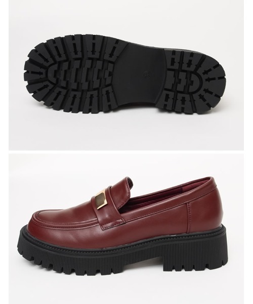 Re:EDIT（リエディ）の「エコレザープラットフォームローファー（ローファー・レディース・ボルドー/アイボリー/ブラック・MEDIUM/LARGE/SMALL/X-LARGE）」の11枚目の写真