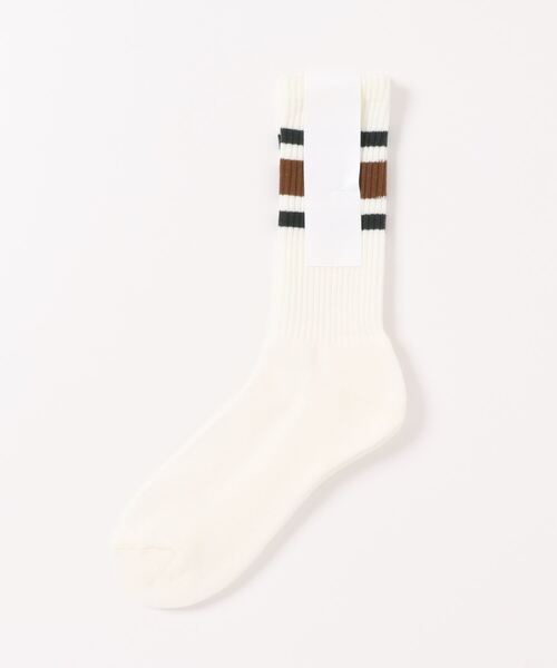 Traditional Weatherwear（トラディショナルウェザーウェア）の「WAVE LOGO LINE SOCKS(25-27cm)/ ラインソックス（ソックス/靴下・メンズ・ホワイト系その他/ホワイト系その他2・25-27CM）」の3枚目の写真