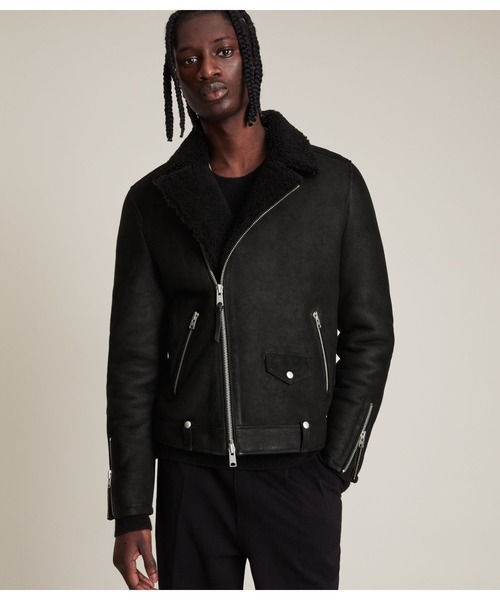 最終値下げALLSAINTS/オールセインツ　ムートンライダース All Saints - ALLSAINTS ムートンジャケットの通販 by アロハ's