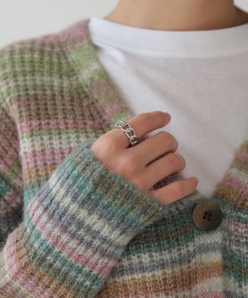 UNE MANSION（ユヌマンション）の「ボールドチェーンリング（リング・レディース・シルバー/ゴールド・ONE SIZE）」の7枚目の写真