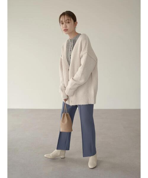 earth music&ecology（アースミュージックアンドエコロジー）の「フロントボタンピンタックチュニック＊（シャツ/ブラウス・レディース・アイボリー/ダークオレンジ/チェック・FREE）」の5枚目の写真