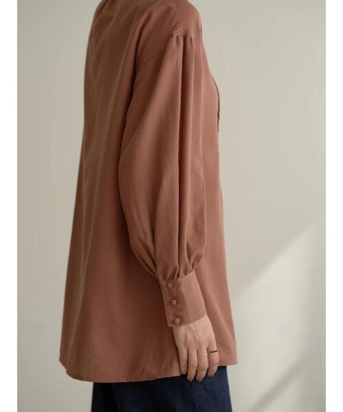 earth music&ecology（アースミュージックアンドエコロジー）の「フロントボタンピンタックチュニック＊（シャツ/ブラウス・レディース・アイボリー/ダークオレンジ/チェック・FREE）」の16枚目の写真