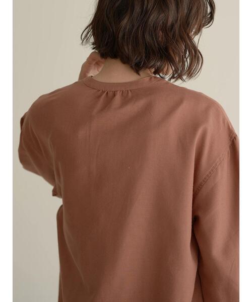 earth music&ecology（アースミュージックアンドエコロジー）の「フロントボタンピンタックチュニック＊（シャツ/ブラウス・レディース・アイボリー/ダークオレンジ/チェック・FREE）」の17枚目の写真