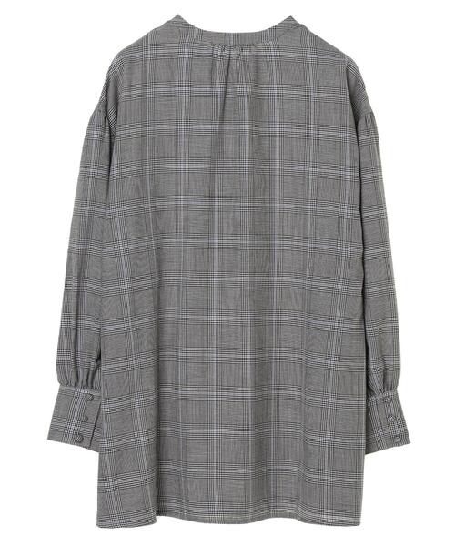 earth music&ecology（アースミュージックアンドエコロジー）の「フロントボタンピンタックチュニック＊（シャツ/ブラウス・レディース・アイボリー/ダークオレンジ/チェック・FREE）」の19枚目の写真