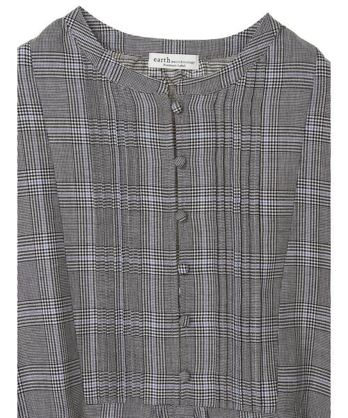 earth music&ecology（アースミュージックアンドエコロジー）の「フロントボタンピンタックチュニック＊（シャツ/ブラウス・レディース・アイボリー/ダークオレンジ/チェック・FREE）」の20枚目の写真