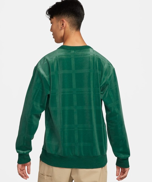 NIKE SB（ナイキエスビー）の「NIKE SB/ナイキエスビー プレイド スケートボードクルー DA4260-333（スウェット・メンズ・グリーン・M/L/XL）」の4枚目の写真