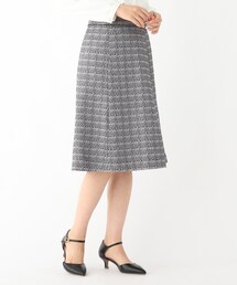 index（インデックス）の「◆ツイードAラインフレアスカート【WEB限定サイズ】（スーツスカート・レディース）」