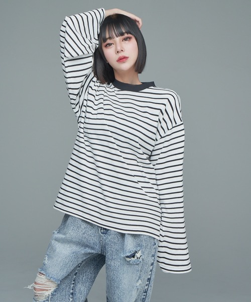 ADRER(アドラー)の「【23AW】extra quality wide sleeve long-T / エクストラクオリティワイドスリーブロンT(Tシャツ/カットソー・メンズ・ブラック/サックスブルー/グレー/ホワイト/ライトグレー/パープル/イエロー/ブラック系その他/ベージュ/ホワイト×ブラック/ブラウン/オレンジ/ベージュ系その他/ブルー/ワイン/テラコッタ/ピンク/ダークブラウン/グリーン・SMALL/MEDIUM/LARGE/X-SMALL)」の20枚目の写真