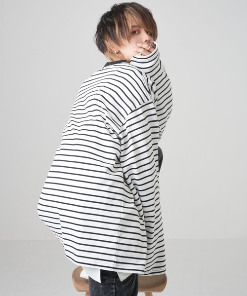 ADRER(アドラー)の「【23AW】extra quality wide sleeve long-T / エクストラクオリティワイドスリーブロンT(Tシャツ/カットソー・メンズ・ブラック/サックスブルー/グレー/ホワイト/ライトグレー/パープル/イエロー/ブラック系その他/ベージュ/ホワイト×ブラック/ブラウン/オレンジ/ベージュ系その他/ブルー/ワイン/テラコッタ/ピンク/ダークブラウン/グリーン・SMALL/MEDIUM/LARGE/X-SMALL)」の21枚目の写真