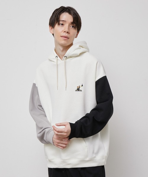 JUNRED（ジュンレッド）の「KUMAバイカラーパーカー（パーカー・メンズ・ブルー/キナリ・M/LL/L）」の17枚目の写真