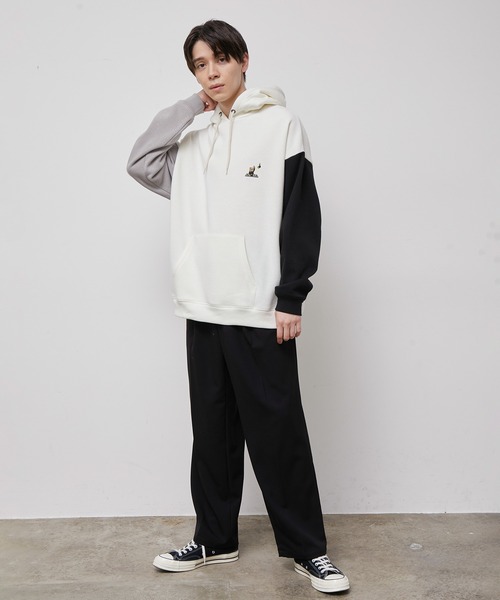 JUNRED（ジュンレッド）の「KUMAバイカラーパーカー（パーカー・メンズ・ブルー/キナリ・M/LL/L）」の15枚目の写真