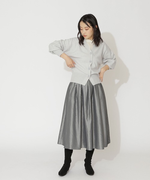 NATURAL BEAUTY BASIC(ナチュラルビューティーベーシック)の「シャンブレータフタスカート(スカート・レディース・ブラウン/グレー/イエロー・MEDIUM/SMALL)」の9枚目の写真