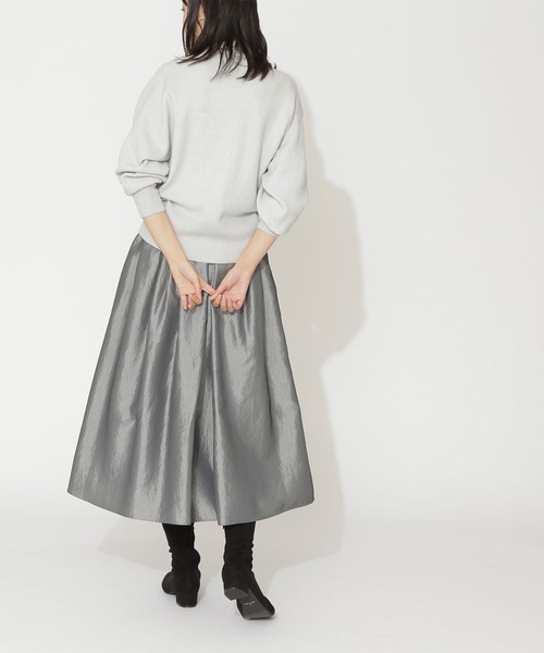 NATURAL BEAUTY BASIC(ナチュラルビューティーベーシック)の「シャンブレータフタスカート(スカート・レディース・ブラウン/グレー/イエロー・MEDIUM/SMALL)」の14枚目の写真