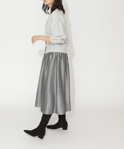 NATURAL BEAUTY BASIC(ナチュラルビューティーベーシック)の「シャンブレータフタスカート(スカート・レディース・ブラウン/グレー/イエロー・MEDIUM/SMALL)」の7枚目の写真