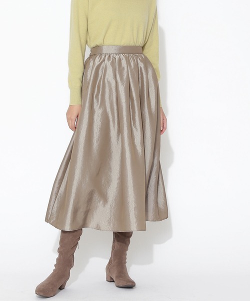 NATURAL BEAUTY BASIC(ナチュラルビューティーベーシック)の「シャンブレータフタスカート(スカート・レディース・ブラウン/グレー/イエロー・MEDIUM/SMALL)」の17枚目の写真