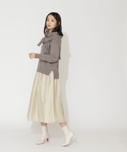 NATURAL BEAUTY BASIC(ナチュラルビューティーベーシック)の「シャンブレータフタスカート(スカート・レディース・ブラウン/グレー/イエロー・MEDIUM/SMALL)」の15枚目の写真