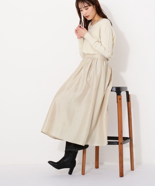 NATURAL BEAUTY BASIC(ナチュラルビューティーベーシック)の「シャンブレータフタスカート(スカート・レディース・ブラウン/グレー/イエロー・MEDIUM/SMALL)」の22枚目の写真