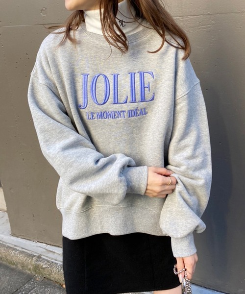 one after another NICE CLAUP（ワンアフターアナザーナイスクラップ）の「ビックシルエットロゴ刺繍スウェット（スウェット・レディース・オートミール/オフホワイト/グレー/スミクロ/モカ/ピンク・FREE）」の15枚目の写真