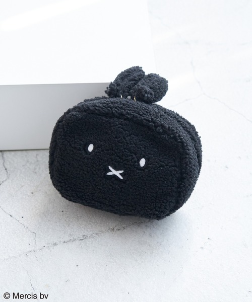 Miffy（ ミッフィー）の「【miffy×ROPE' PICNIC】もこもこボアスクエアポーチ（ポーチ・レディース・ブラック/キナリ・FREE）」の7枚目の写真