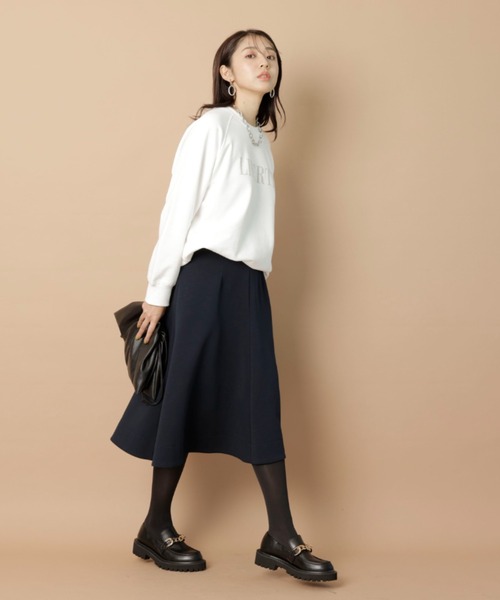 JUSGLITTY（ジャスグリッティー）の「ダンボールニットフレアスカート