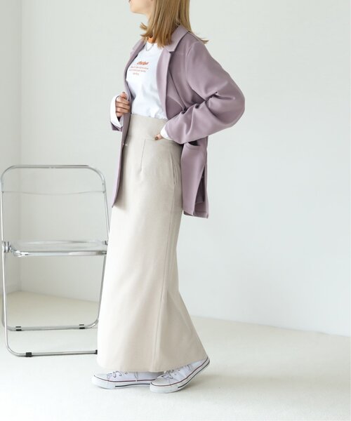 RAY CASSIN（レイカズン）の「TRチェックアソートシングルジャケット（テーラードジャケット・レディース・パープル/ライトカーキ/キナリ/ベージュ系・FREE）」の8枚目の写真