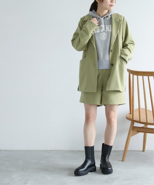 RAY CASSIN（レイカズン）の「TRチェックアソートシングルジャケット（テーラードジャケット・レディース・パープル/ライトカーキ/キナリ/ベージュ系・FREE）」の17枚目の写真