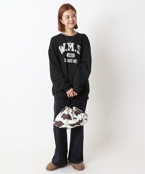 U by SPICK&SPAN(ユーバイスピックアンドスパン)の「≪追加≫ロゴスウェット2◆(スウェット・レディース・ブラック/クリアブルー・FREE)」の3枚目の写真