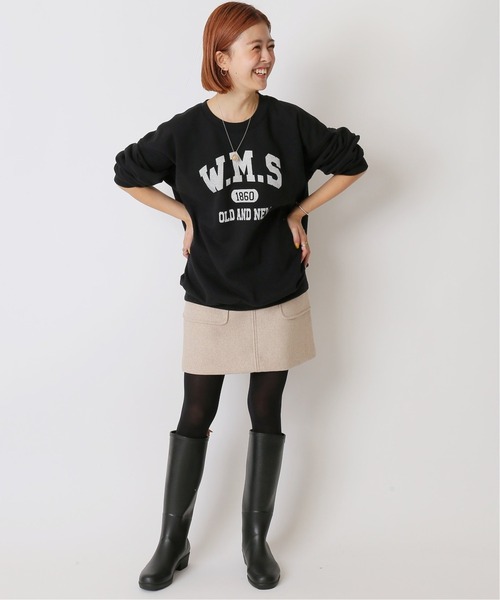U by SPICK&SPAN(ユーバイスピックアンドスパン)の「≪追加≫ロゴスウェット2◆(スウェット・レディース・ブラック/クリアブルー・FREE)」の5枚目の写真