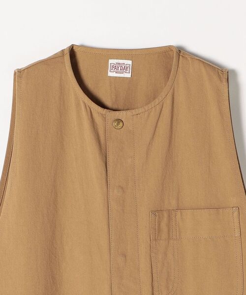 PAYDAY（ペイデイ）の「【SHIPS any一部別注カラー】PAYDAY:〈ウォッシャブル〉ノーカラー オールインワン◇（つなぎ/オールインワン・レディース・ブラック/ベージュ・ONE SIZE）」の9枚目の写真