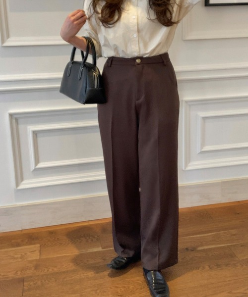 LAUIR（ラウアー）の「センタープレススラックスパンツ（その他パンツ・レディース・ブラック/ネイビー/ブラウン/ピンク/アイボリー/モカ/グリーン系その他・MEDIUM/LARGE/X-LARGE）」の4枚目の写真