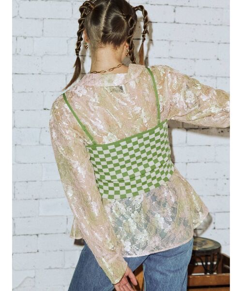 jouetie（ジュエティ）の「カラーレースシャツ（シャツ/ブラウス・レディース・ピンク/ブルー/アイボリー・MEDIUM）」の8枚目の写真