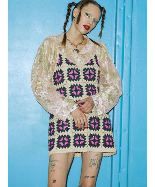 jouetie（ジュエティ）の「カラーレースシャツ（シャツ/ブラウス・レディース・ピンク/ブルー/アイボリー・MEDIUM）」の22枚目の写真