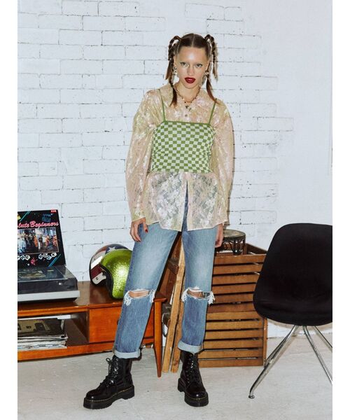 jouetie（ジュエティ）の「カラーレースシャツ（シャツ/ブラウス・レディース・ピンク/ブルー/アイボリー・MEDIUM）」の13枚目の写真