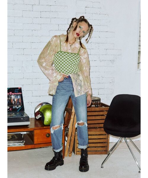 jouetie（ジュエティ）の「カラーレースシャツ（シャツ/ブラウス・レディース・ピンク/ブルー/アイボリー・MEDIUM）」の11枚目の写真