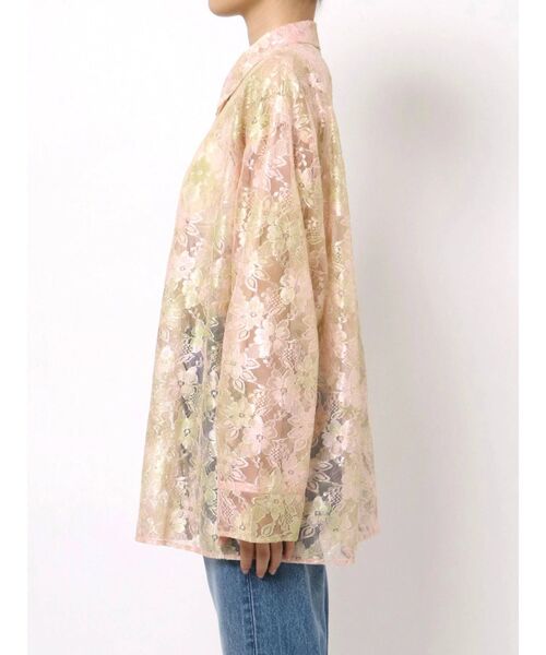 jouetie（ジュエティ）の「カラーレースシャツ（シャツ/ブラウス・レディース・ピンク/ブルー/アイボリー・MEDIUM）」の6枚目の写真