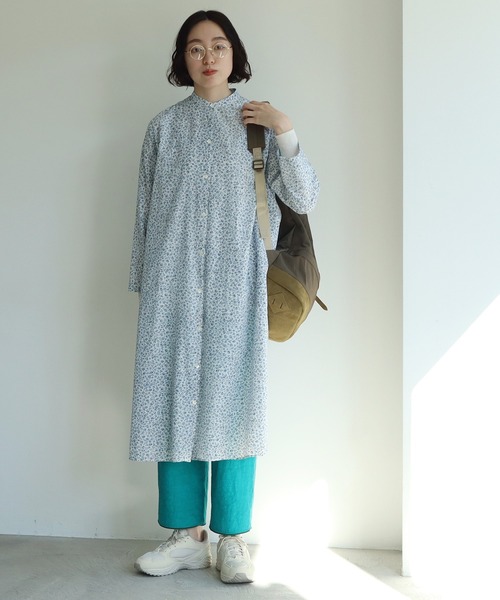 yuni（ユニ ）の「コットンキュプラ flower pr banded collar