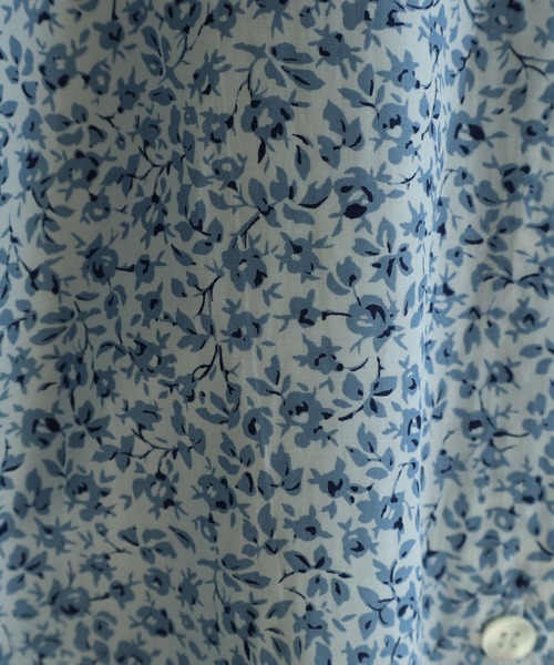 yuni（ユニ　）の「コットンキュプラ flower pr banded collarワンピース（シャツワンピース・レディース・サックスブルー/グレー・FREE）」の5枚目の写真