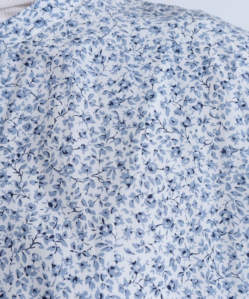 yuni（ユニ　）の「コットンキュプラ flower pr banded collarワンピース（シャツワンピース・レディース・サックスブルー/グレー・FREE）」の6枚目の写真