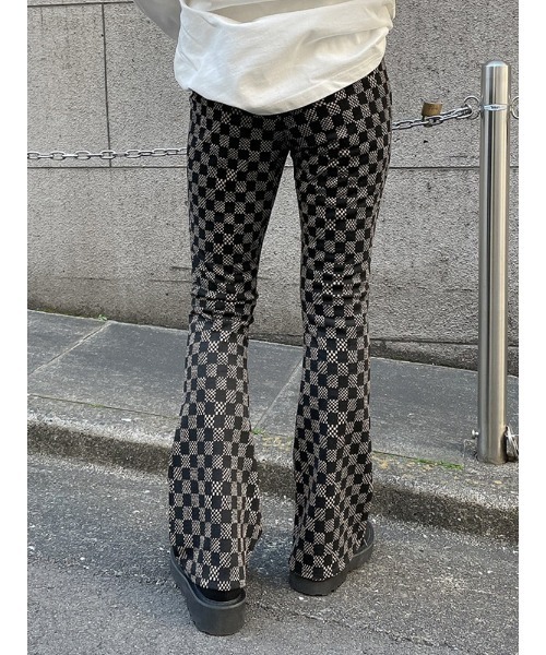 ENVYM（アンビー）の「ミニフレアチェックＰＴ（その他パンツ・レディース・ブラック/ベージュ・FREE）」の7枚目の写真