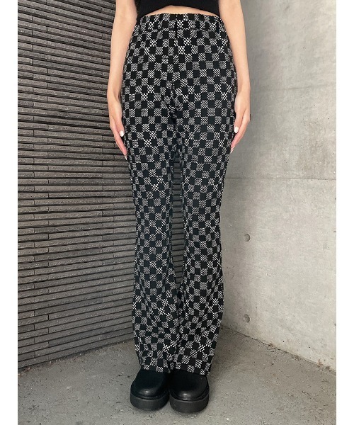 ENVYM（アンビー）の「ミニフレアチェックＰＴ（その他パンツ・レディース・ブラック/ベージュ・FREE）」の8枚目の写真