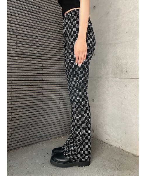 ENVYM（アンビー）の「ミニフレアチェックＰＴ（その他パンツ・レディース・ブラック/ベージュ・FREE）」の9枚目の写真