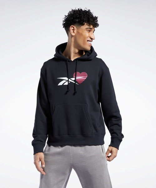Reebok(リーボック)の「クラシックス バレンタイン デー フーディー / Classics Valentine’s Day Hoodie /(パーカー・メンズ・ブラック/ホワイト・SMALL/XXX-LARGE/XX-LARGE/X-SMALL/MEDIUM/LARGE/X-LARGE)」の1枚目の写真