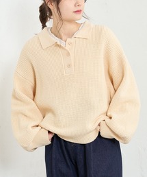 PUAL CE CIN | 【Du noir】ニットポロシャツ(ポロシャツ)