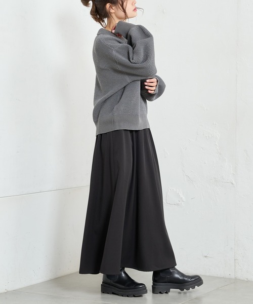 PUAL CE CIN（ピュアルセシン）の「【Du noir】ニットポロシャツ（ポロシャツ・レディース・グレー/アイボリー/パープル系その他・FREE）」の14枚目の写真