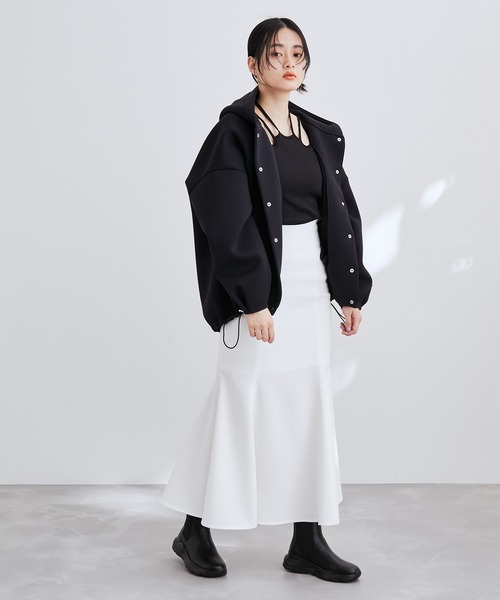 ADAM ET ROPE'（アダムエロペ）の「【晴雨兼用】アンクルサイドゴア ブーツ（ブーツ・レディース・ホワイト/ブラック・38/39/36/37）」の15枚目の写真