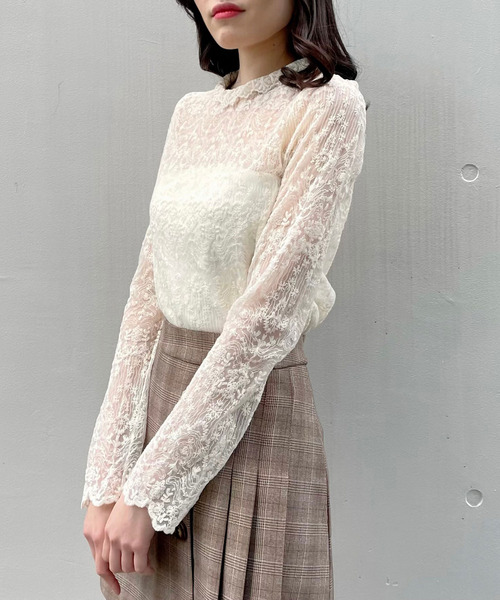 titty＆Co. PETIT（ティティアンドコープティ）の「【titty&Co.PETIT】レースインナートップス（シャツ/ブラウス・レディース・ホワイト・FREE）」の3枚目の写真