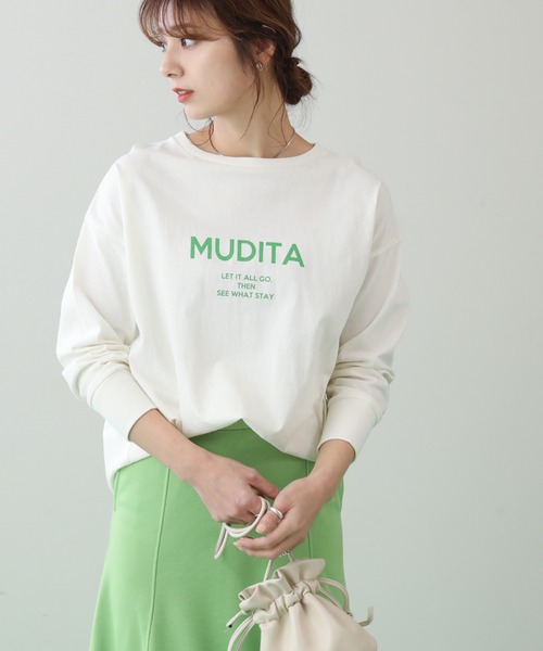 frames RAY CASSIN（フレームスレイカズン）の「WEB限定 カラーロゴプリントロンT（Tシャツ/カットソー・レディース・オレンジ/ピンク/パープル/グリーン・FREE）」の5枚目の写真