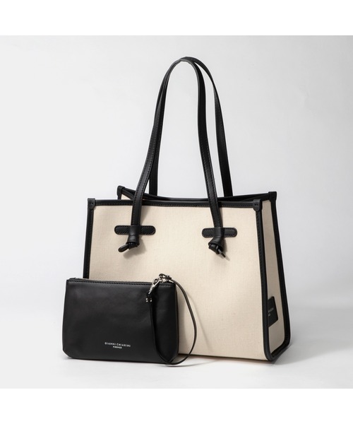 GIANNI CHIARINI(ジャンニ キアリーニ)の「GIANNI CHIARINI MARCELLA S ジャンニ キアリーニ マルチェッラ S ポーチ付き トートバッグ(トートバッグ・レディース・ブラック/ベージュ/レッド/オリーブ/カーキ/オレンジ/ブルー/ライトブラウン/クリーム/ベージュ系その他/ダークブルー/ダークベージュ/ブルー系その他/ベビーピンク/ベージュ系/イエロー/ベージュ系その他2・FREE)」の5枚目の写真